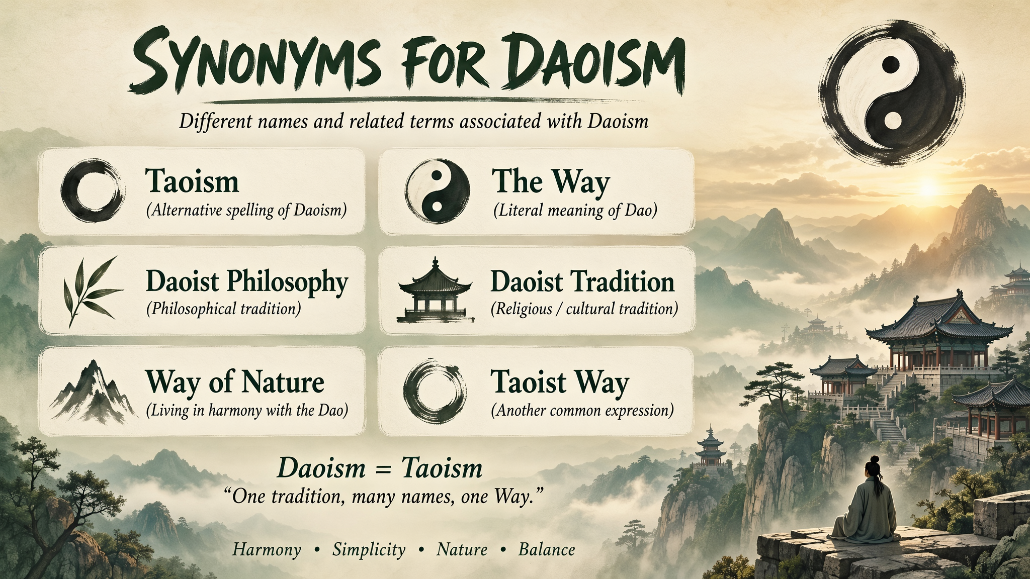 synonyms for daoism