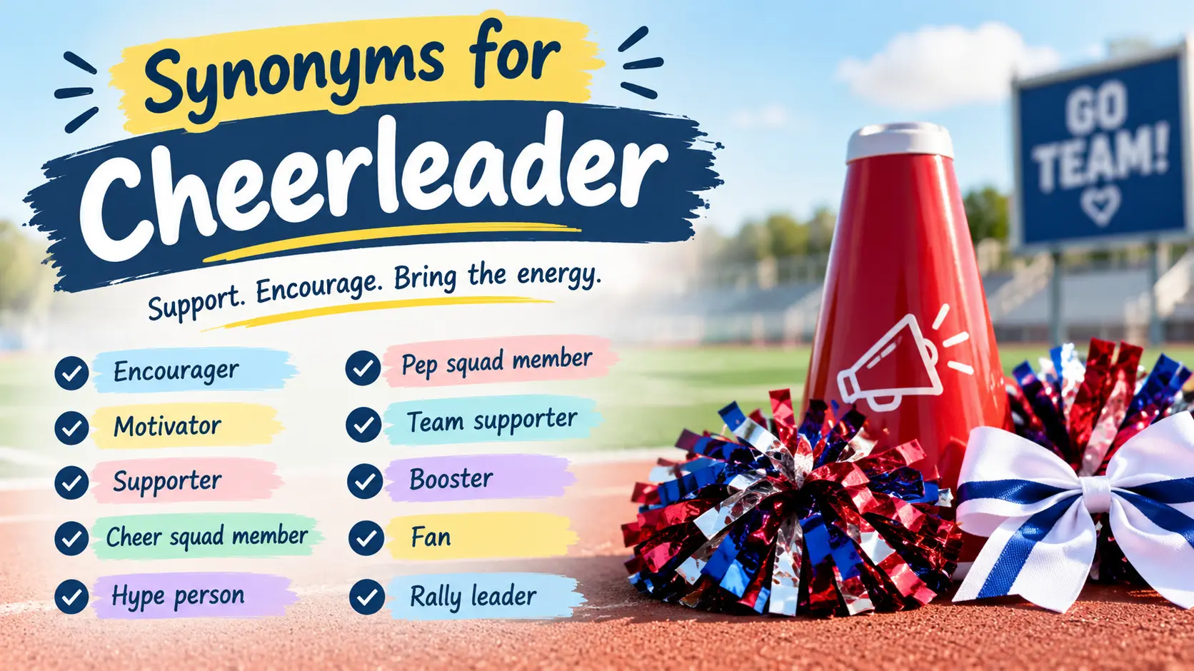synonyms for cheerleader