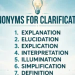 synonyms for clarification