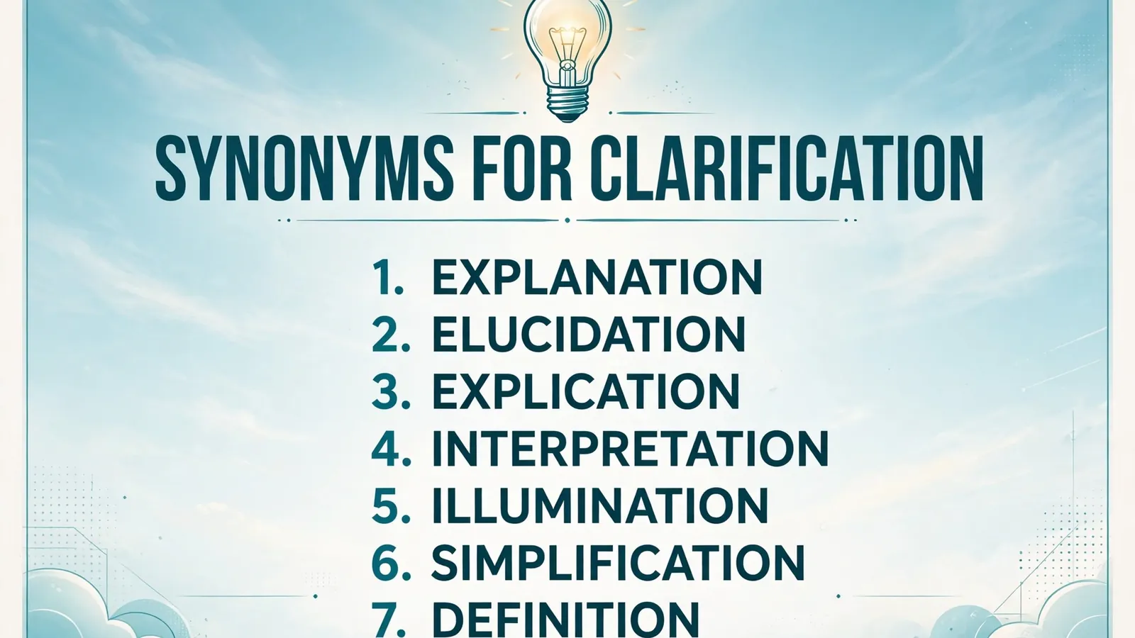synonyms for clarification