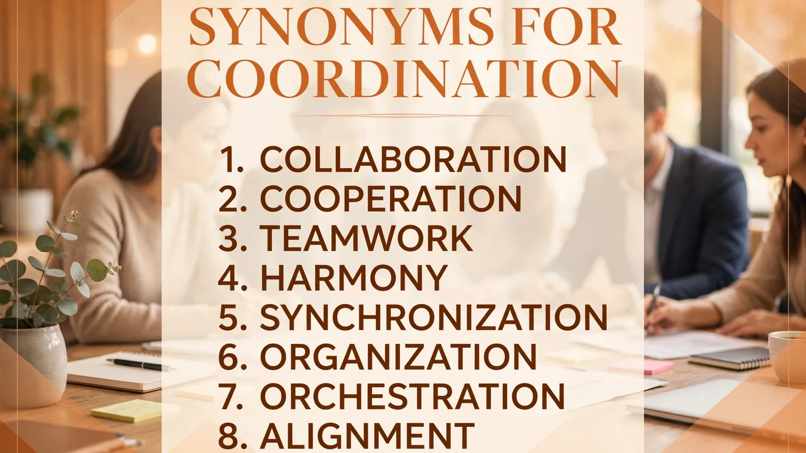 synonyms for coordination