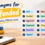 synonyms for offended