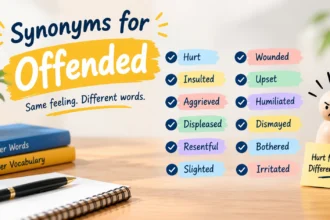 synonyms for offended