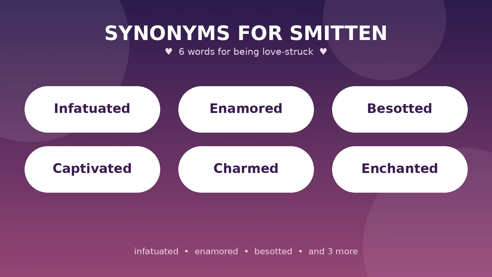 synonyms for smitten