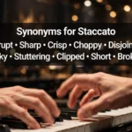 Synonyms for Staccato