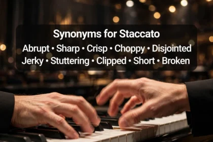 Synonyms for Staccato