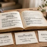 Synonyms for Unbearable