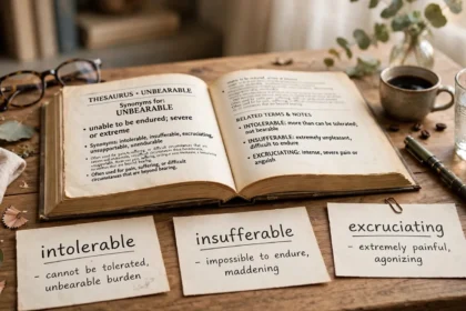 Synonyms for Unbearable